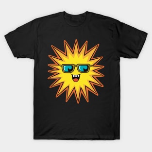 Funny Happy Sun with sunglasses T-Shirt